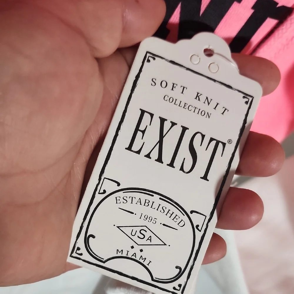 Exist Pink and White Hoodie